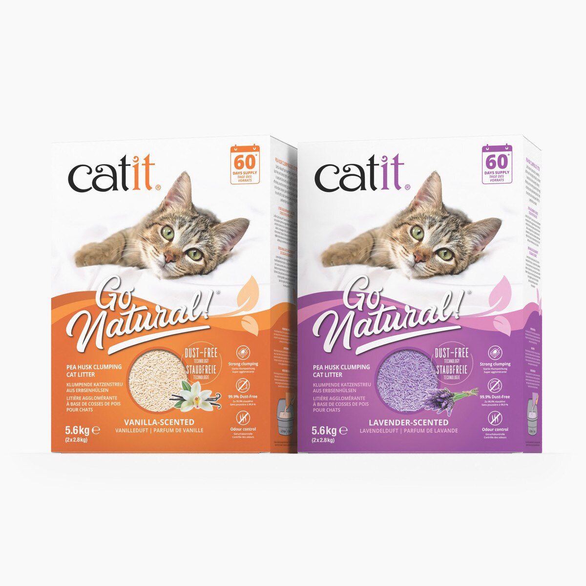 Catit Go Natural Pea Husk Clumping Cat Litter With Lavender - 14 Litres_2
